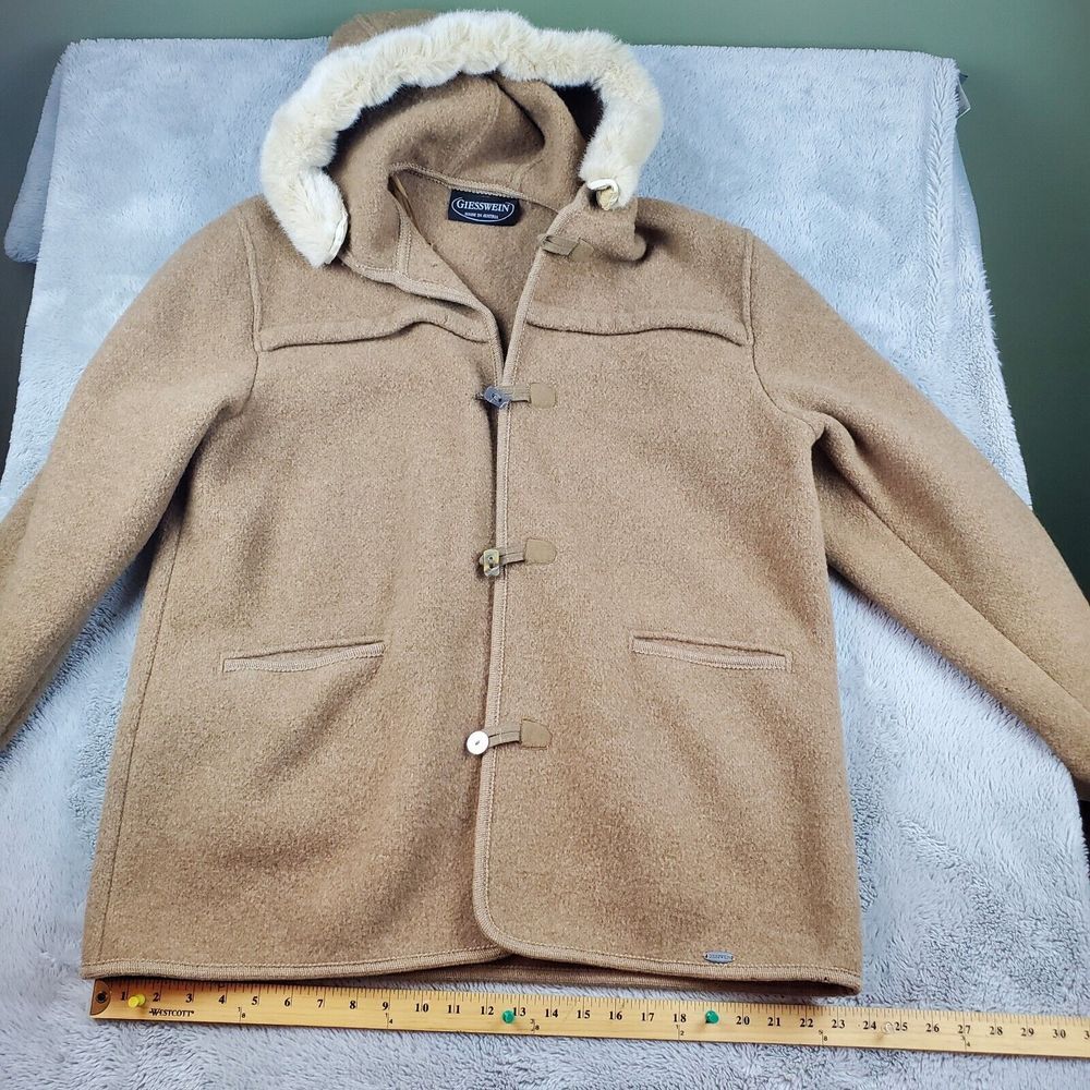 Camel Wool Toggle Hooded Coat